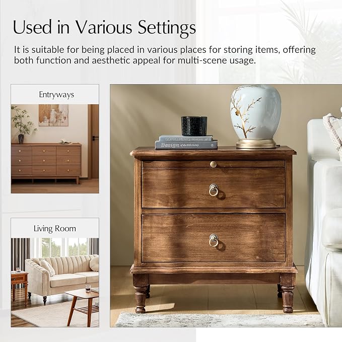 HULALA HOME Solid Wood Storage End Table - Image 6