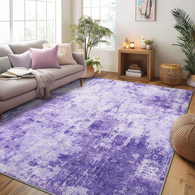 Washable Area Rugs 5'x8' Non-Slip Modern Abstract Soft - Image 9