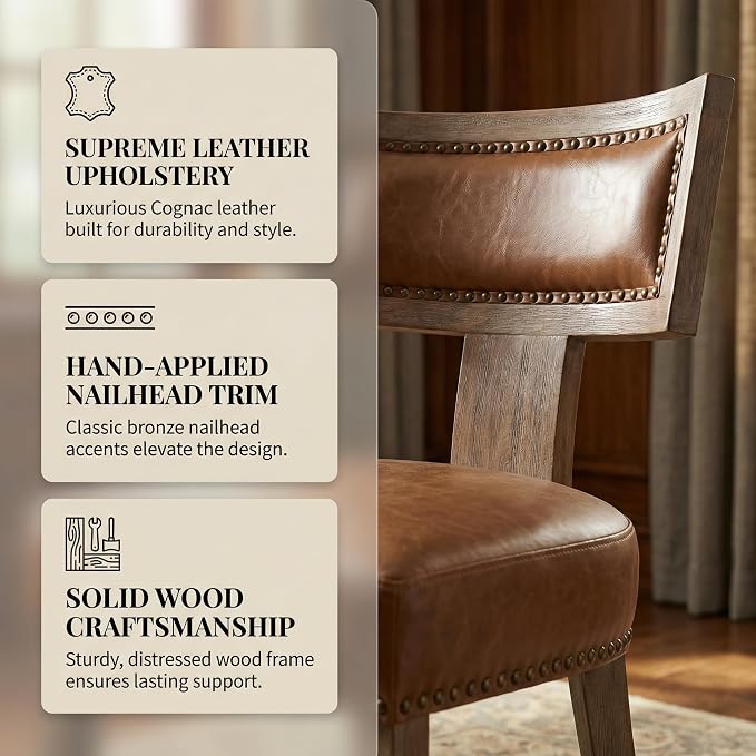 VESCASA Faux PU Leather Upholstered Dining Chairs - Image 4