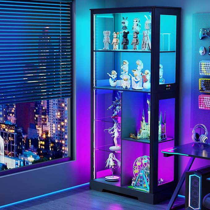 71” Glass Display Cabinet with RGB Light - Image 9
