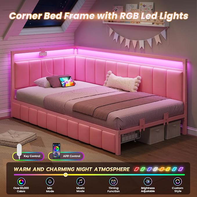 DICTAC Twin Corner Bed Frame - Image 4