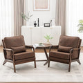 Mid Century Modern Chair Set of 2, Upholstered Lounge Arm Chair by Unknown