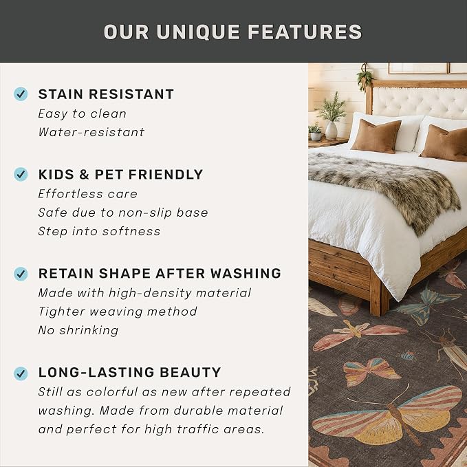 Hazo Haus 2'6"x8' 8ft Long Hallway Runner Rug, Stain Resistant Non-Slip Kitchen - Image 7