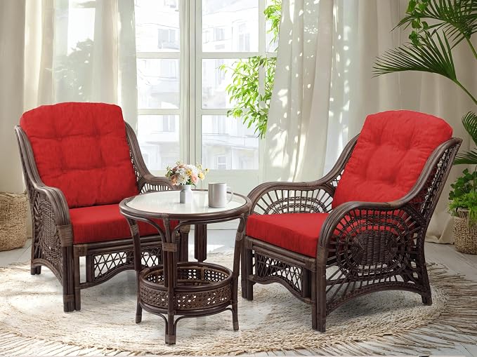 Malibu Lounge Living Accent Armchair Natural Rattan Wicker Handmade Design - Image 6