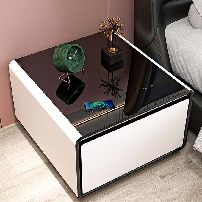 Smart Coffee Table with Fridge, Smart Center Table with Wireless Charging - Image 3