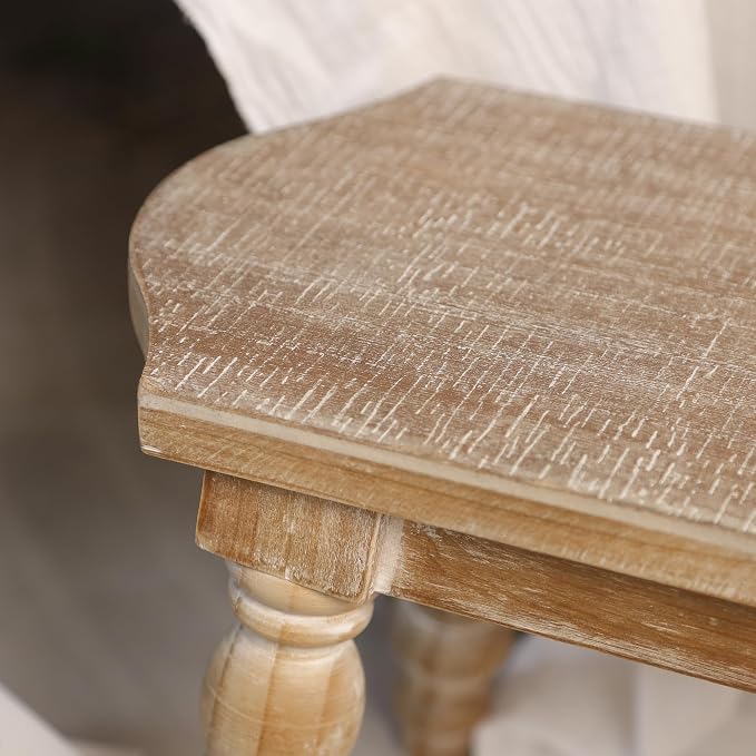 dwellington Wooden Bathroom Wood Foot Stool - Image 6