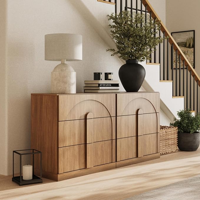 BELLEZE Set of 2 Bookcase with 3 Drawers, Modern Book Shelf with Wide Wooden by BELLEZE
