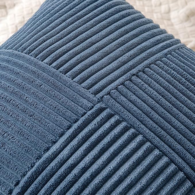 MIULEE Blue Decorative Throw Pillow Covers 16x16 Inch - Image 2