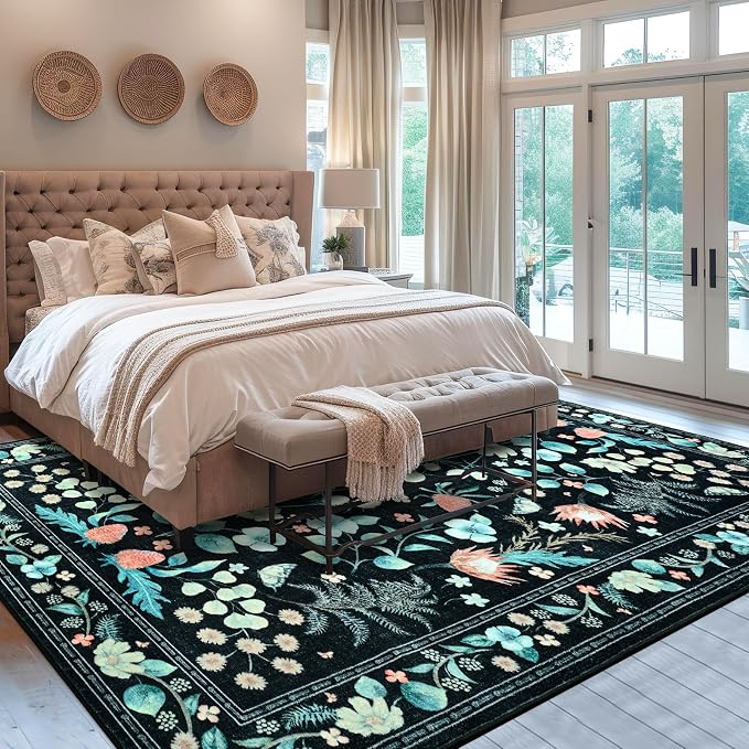 Area Rugs for Living Room, Washable 5x7 Vintage Rug for Bedroom, Non-Slip - Image 6