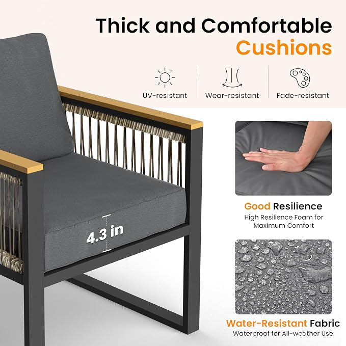 Pamapic 6 Pieces Outdoor Patio Furniture Set - Image 7