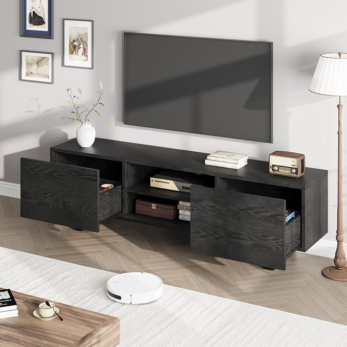 GarveeHome Industrial TV Stand for 80 in, Modern Entertainment Center - Image 3
