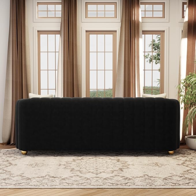 KEAI 83.46" Velvet Couch for Living Room Large Modern Sofa - Image 6