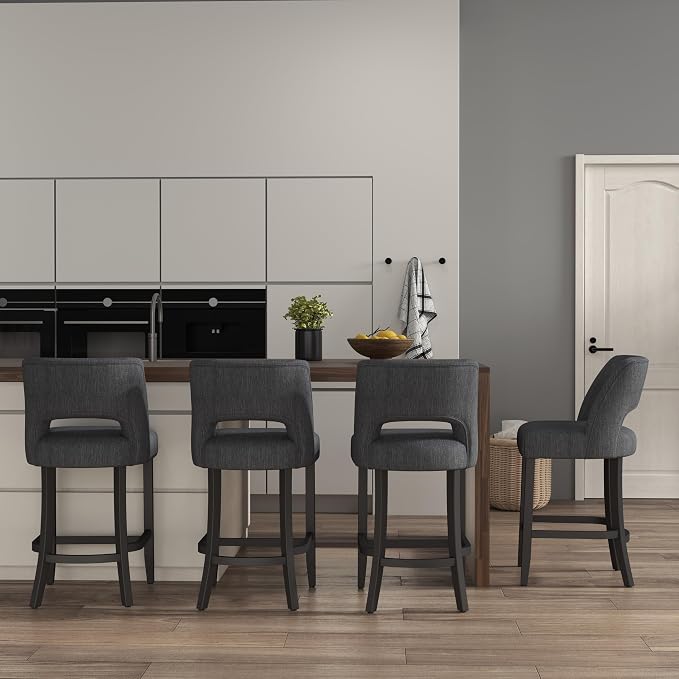 VKNOW Bar Stools Set of 2, Modern Counter Stools - Image 3