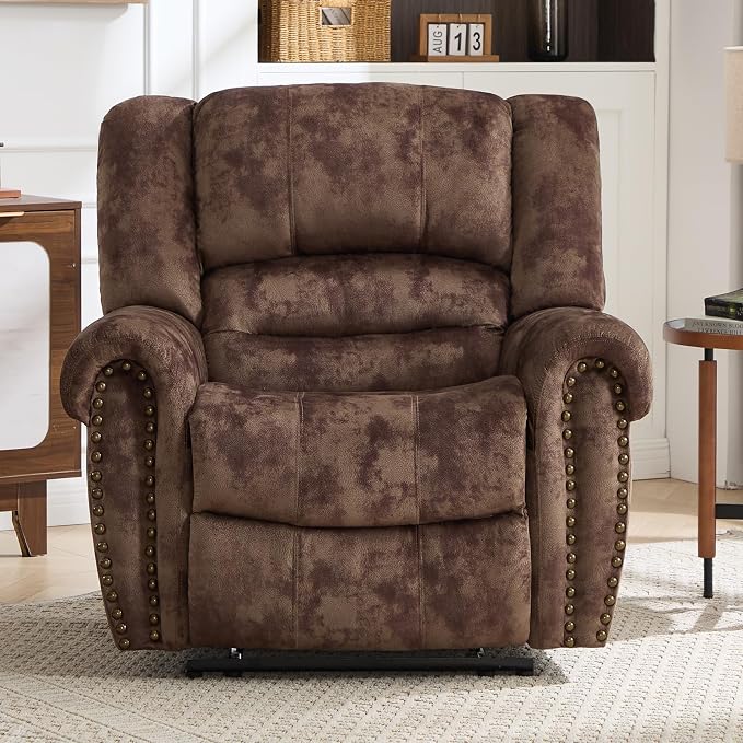 CANMOV Manual Recliner Chair, Classic and Traditional Fabric Recliner Chair - Image 6