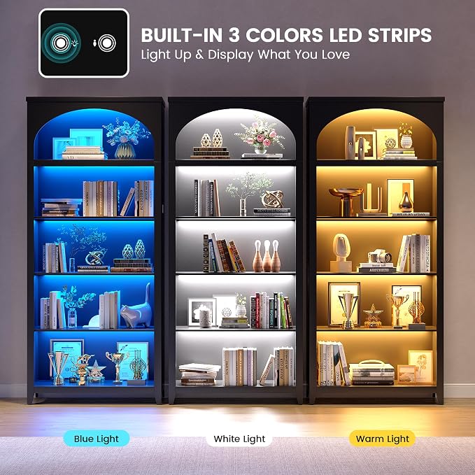 Dystler 5-Tier Arched Bookshelf - Image 3