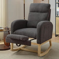 NIOIIKIT Modern Nursery Rocking Chair, Teddy Upholstered Rocking Chair by NIOIIKITFURNITURE