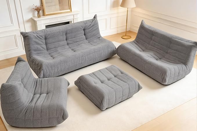 Bean Bag Pouf Ottoman, Foot Stool, Foot Rest - Image 6