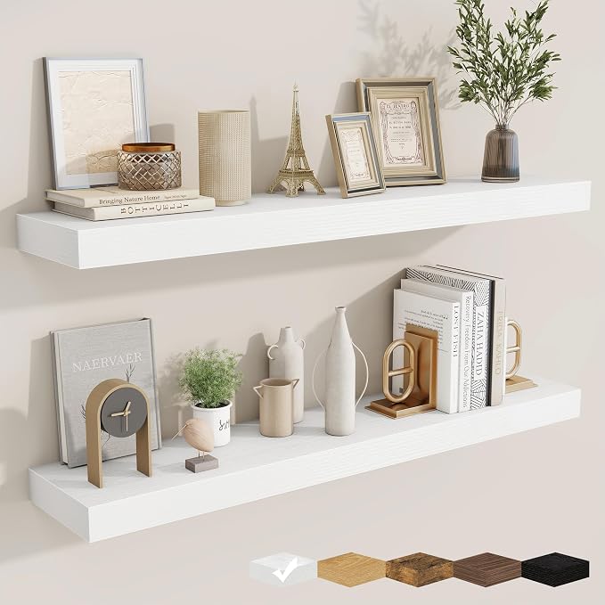 fuqing Floating Shelves for Wall, Wall Mounted Wood Floating Shelf by Fuqing