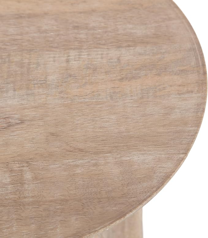 Kate and Laurel Gierson Modern Wooden Round Side Table; 12 x 12 x 22; Light - Image 9