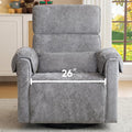 Oversized Power Recliner Chair, Chenille Glider Rocking Nursery Chair by Rhevoy