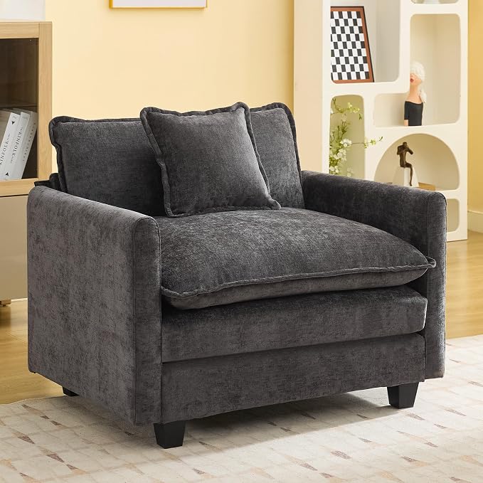 WUTUTUEE 41'' Modern Chenille Oversized Chair, Upholstered Accent Living Room by WUTUTUEE