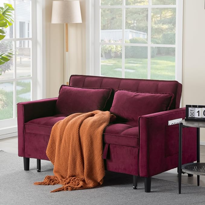 3 in 1 Convertible Sofa Bed, Loveseat Sleeper Sofa - Image 9