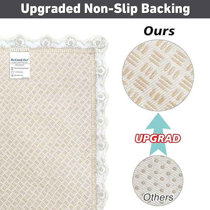 Couch Arm Covers, Couch Covers, Non-Slip Lace Armrest Covers, Headrest/Backrest - Image 6