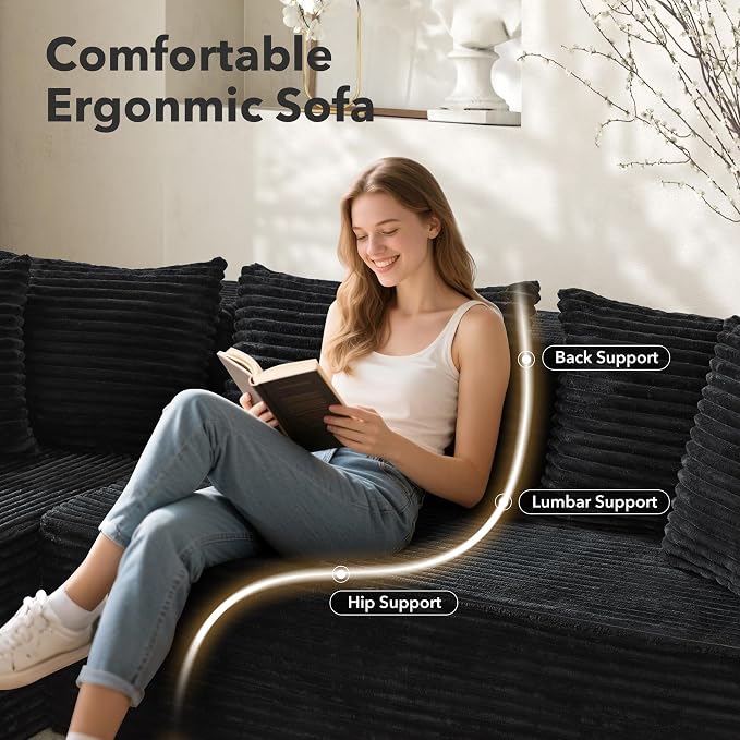 Modular Sectional Sofa Cloud Sectional Couch, Oversized Sofa Sleeper - Image 5