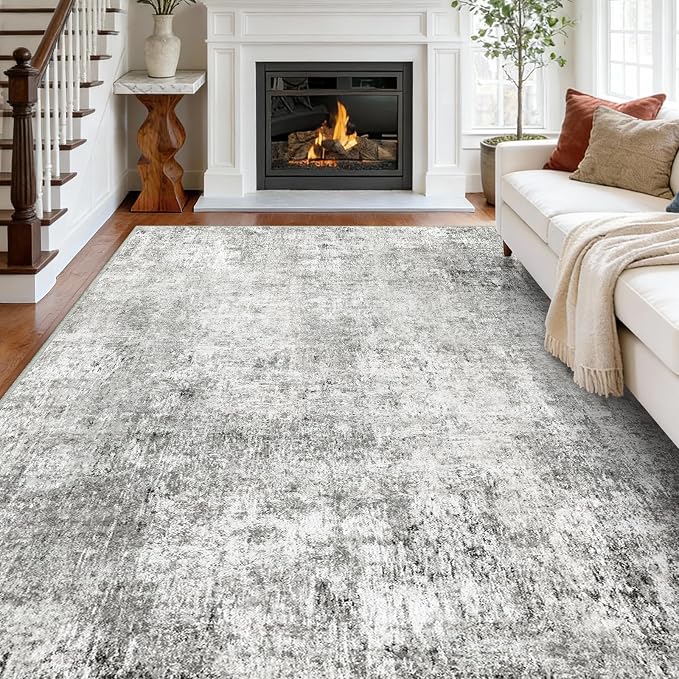 Washable Area Rugs 8'x10' Non-Slip Modern Abstract Soft - Image 4