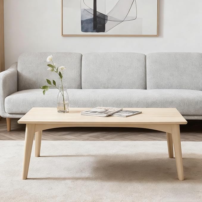 JIKUGO Bamboo Folding Coffee Table No Assembly Required Japanese Floor Table - Image 3