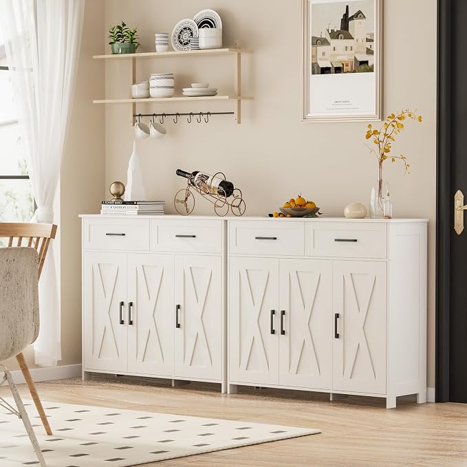 Homhedy Sideboard Buffet Cabinet, Coffee Bar Storage Cabinet - Image 7