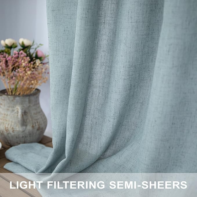 Seafoam Green Curtains 96 Inches Long - Image 3