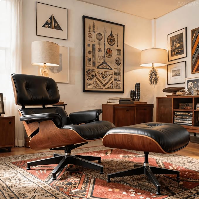 Top Grain Leather, Mid Century Chaise Lounge Chair Indoor, Chair - Image 5