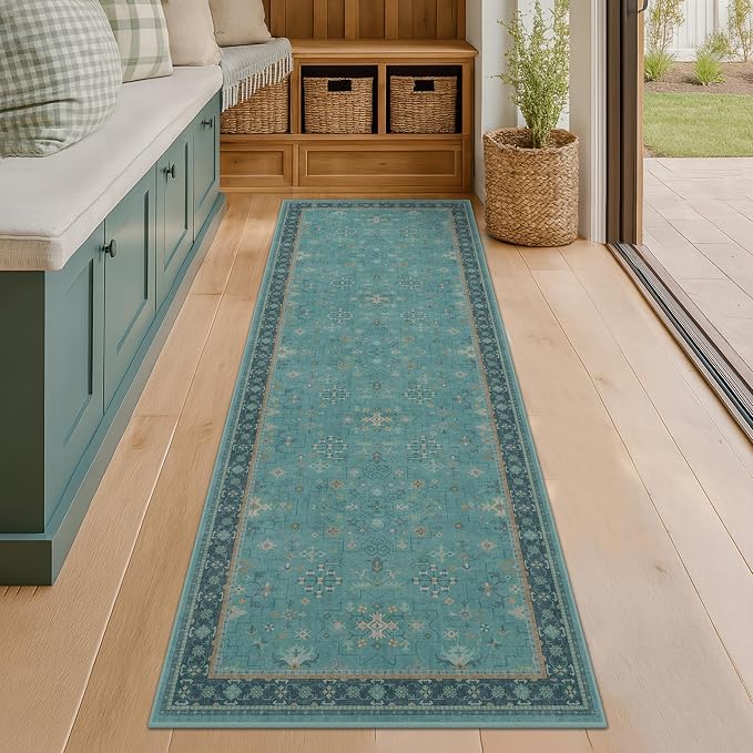 Hazo Haus Boho 2x7 Long Non Slip Kitchen Rug Runner - Image 3