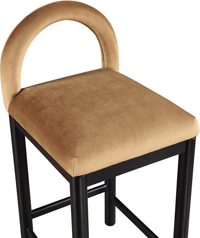 Meridian Furniture 11035Saddle-C Conrad Collection Art Deco Counter Stool - Image 7