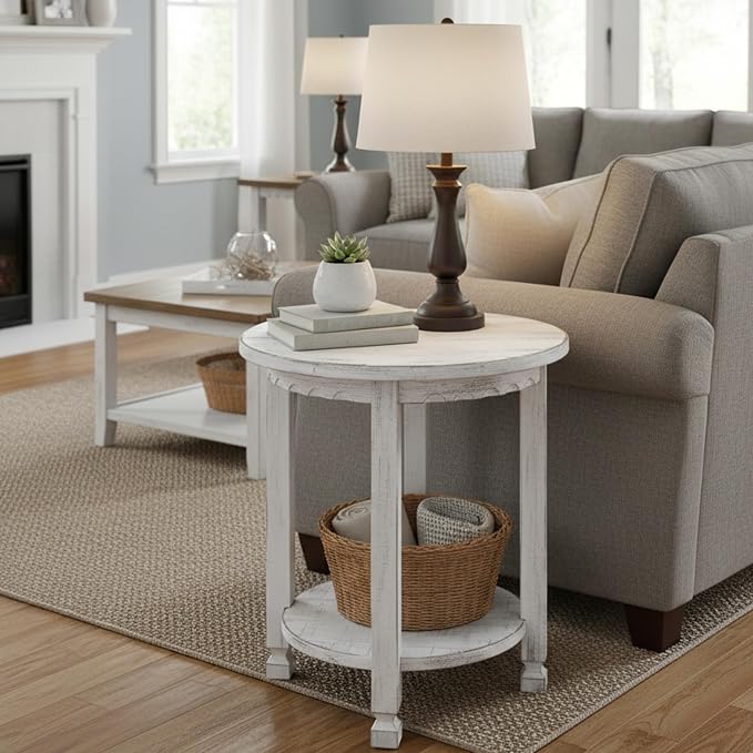 Alaterre Furniture Country Cottage Rustic Farmhouse Nightstand – 20-Inch Side - Image 6