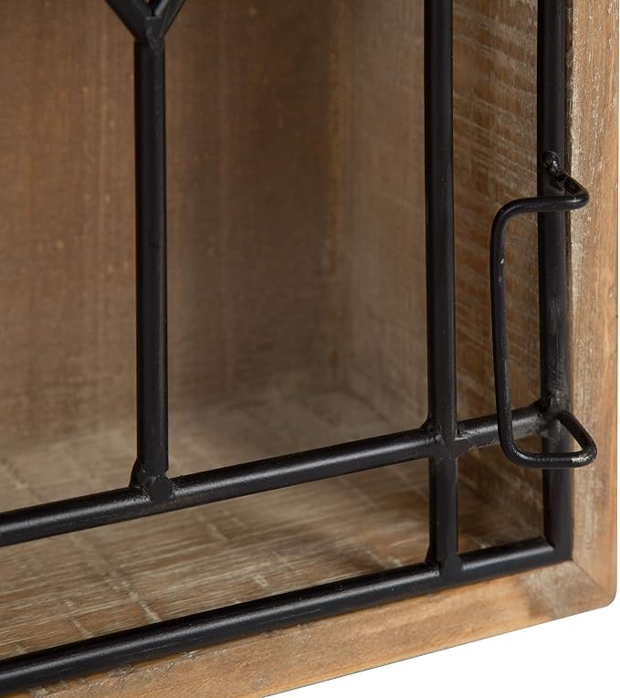 Kate and Laurel Megara Decorative Wooden Wall Hanging Curio Cabinet - Image 5