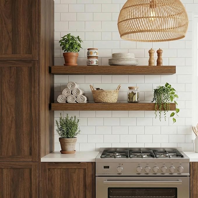 Dreamland 36 inch Floating Shelves, Rustic Wood Floating Wall Shelf - Image 2