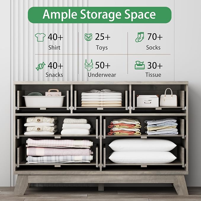 Xixini Fluted Dresser for Bedroom - Image 3