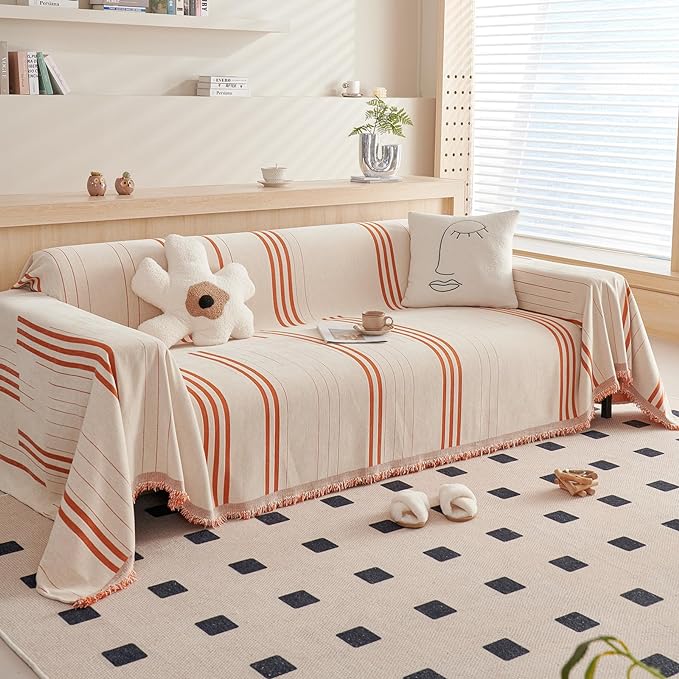 DREAMINGO Couch Cover Reversible Chenille Furniture Protector Sofa Covers by DREAMINGO