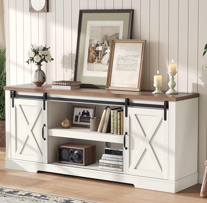AMERLIFE 66" Farmhouse TV Stand - Image 3
