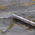 Grey Gold Marble Contact Paper for Countertops A Set of 23.6" X 472"Glossy Peel by Biyoeepeelstickwallpaper
