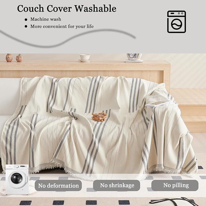DREAMINGO Couch Cover Washable Chenille Sofa Protector - Image 5