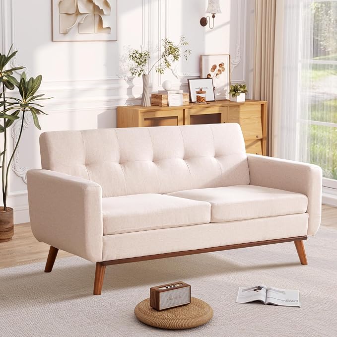 Kingfun 65" W Loveseat Sofa, Mid Century Modern Decor Love Seat Couches by KINGFUN-Anexcitingoption