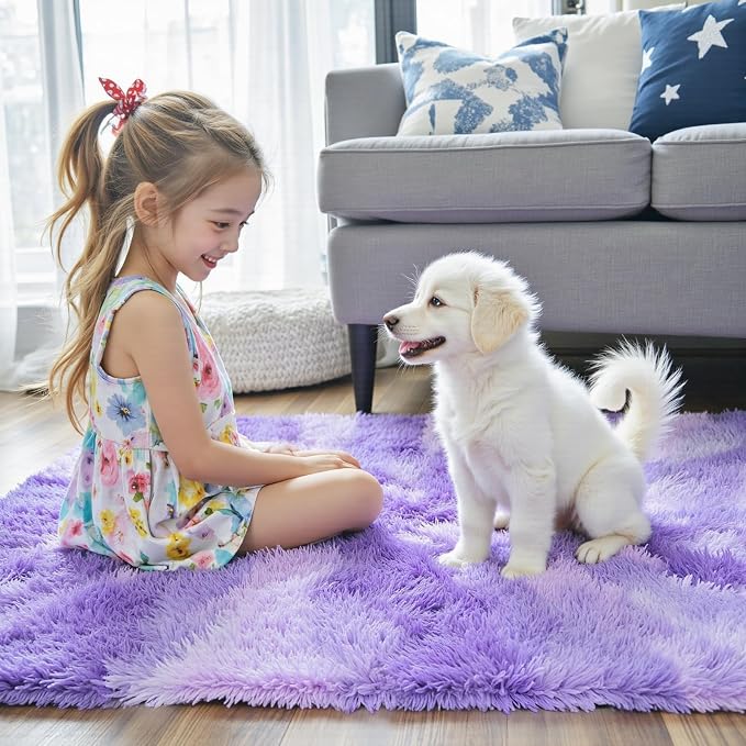 Area Rugs 9x12 Living Room, Large Area Rug Shag Shaggy Carpet Soft Plush Furry - Image 7