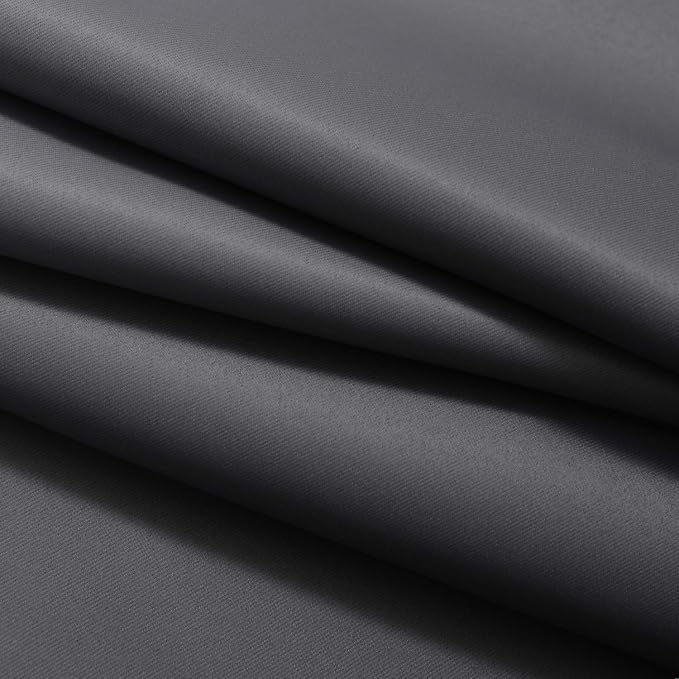 Yakamok 72 Inch Length Black and Greyish White Ombre Curtains, Light Blocking - Image 6