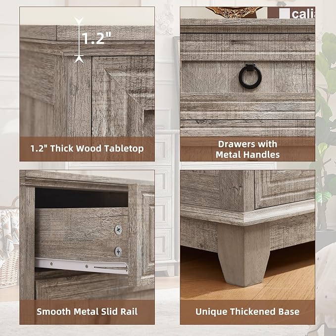 Joaxswe Farmhouse 4 Drawer Dresser - Image 6