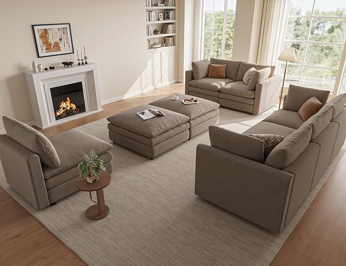 97" Cloud Couches for Living Room, 29.1" Deep Seat Modular Sectional Sofa - Image 7