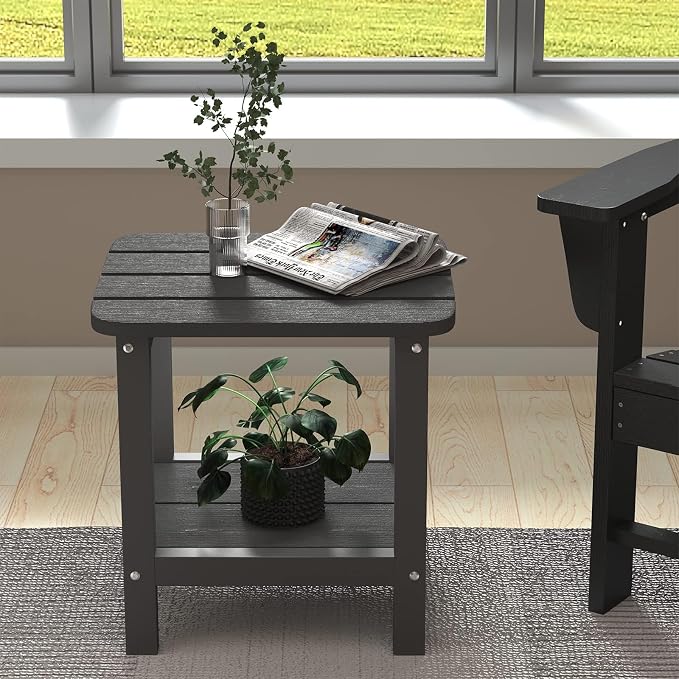 SERWALL Adirondack Table Set of 6, Outdoor Side Table- Gray - Image 7