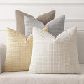 MIULEE Neutral Harmony Decorative Pillow Covers 20x20 Inch Set of 4 Rustic by MIULEE